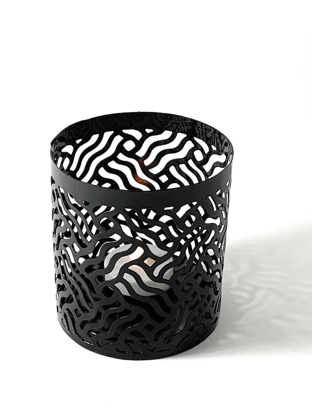 image-Votive Candle Holders Set of 2 Black