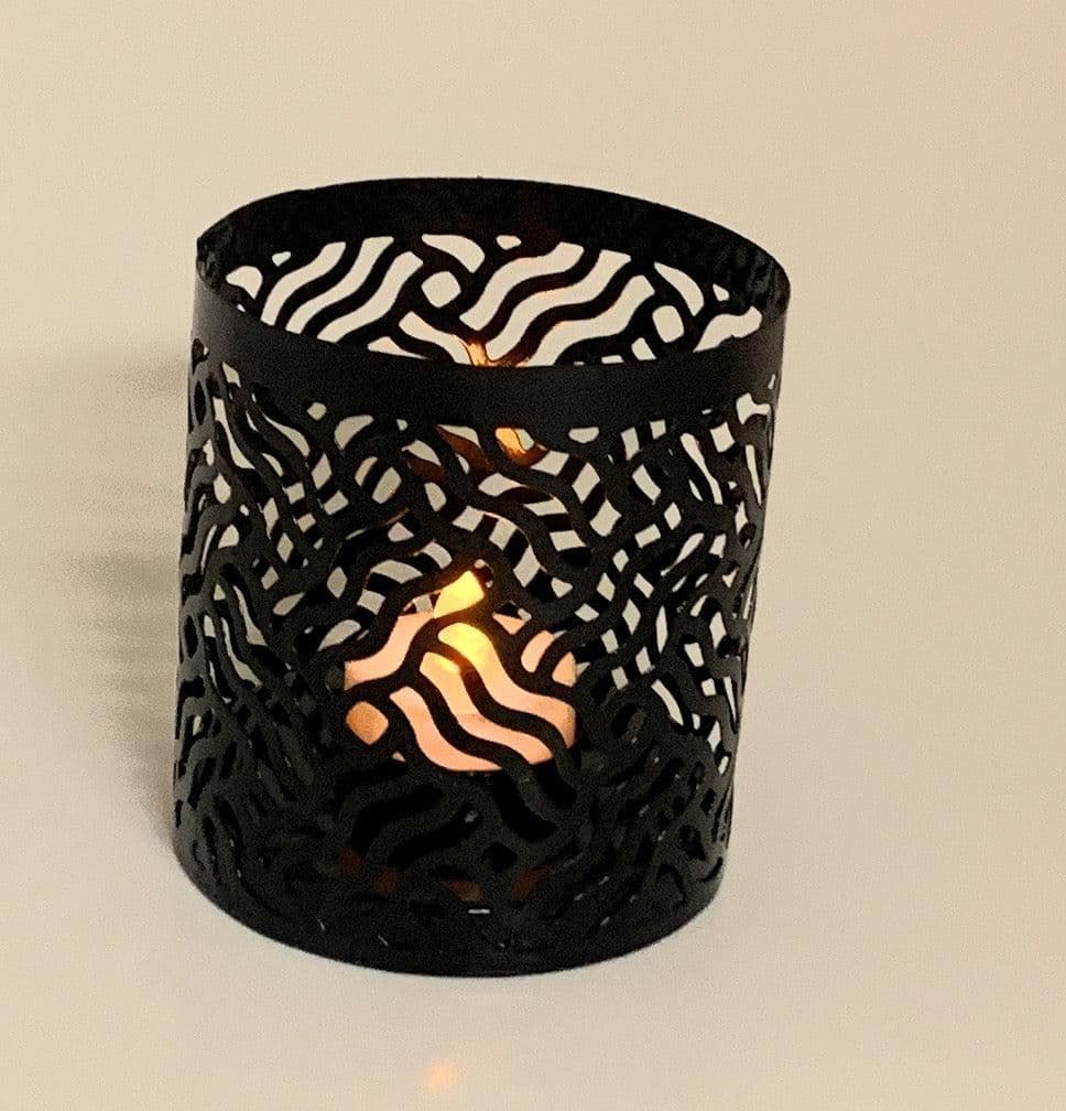 image-Votive Candle Holders Set of 2 Black