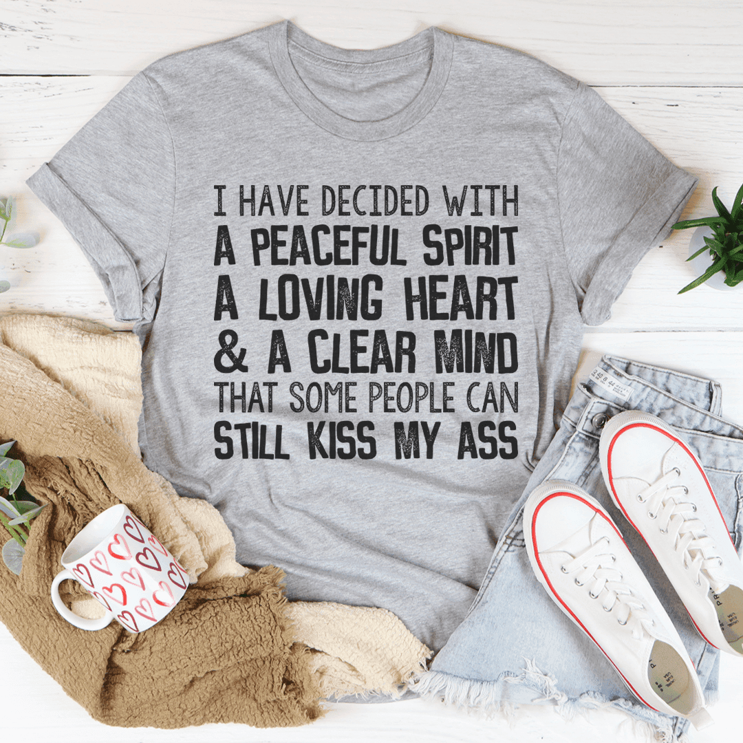 image-Peaceful Spirit Loving Heart Clear Mind Tee