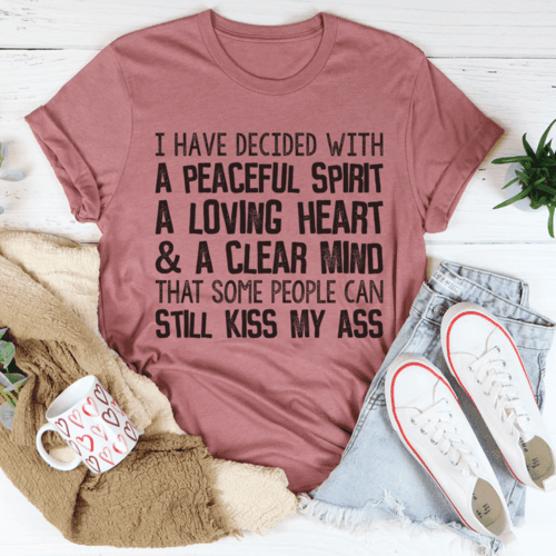image-Peaceful Spirit Loving Heart Clear Mind Tee