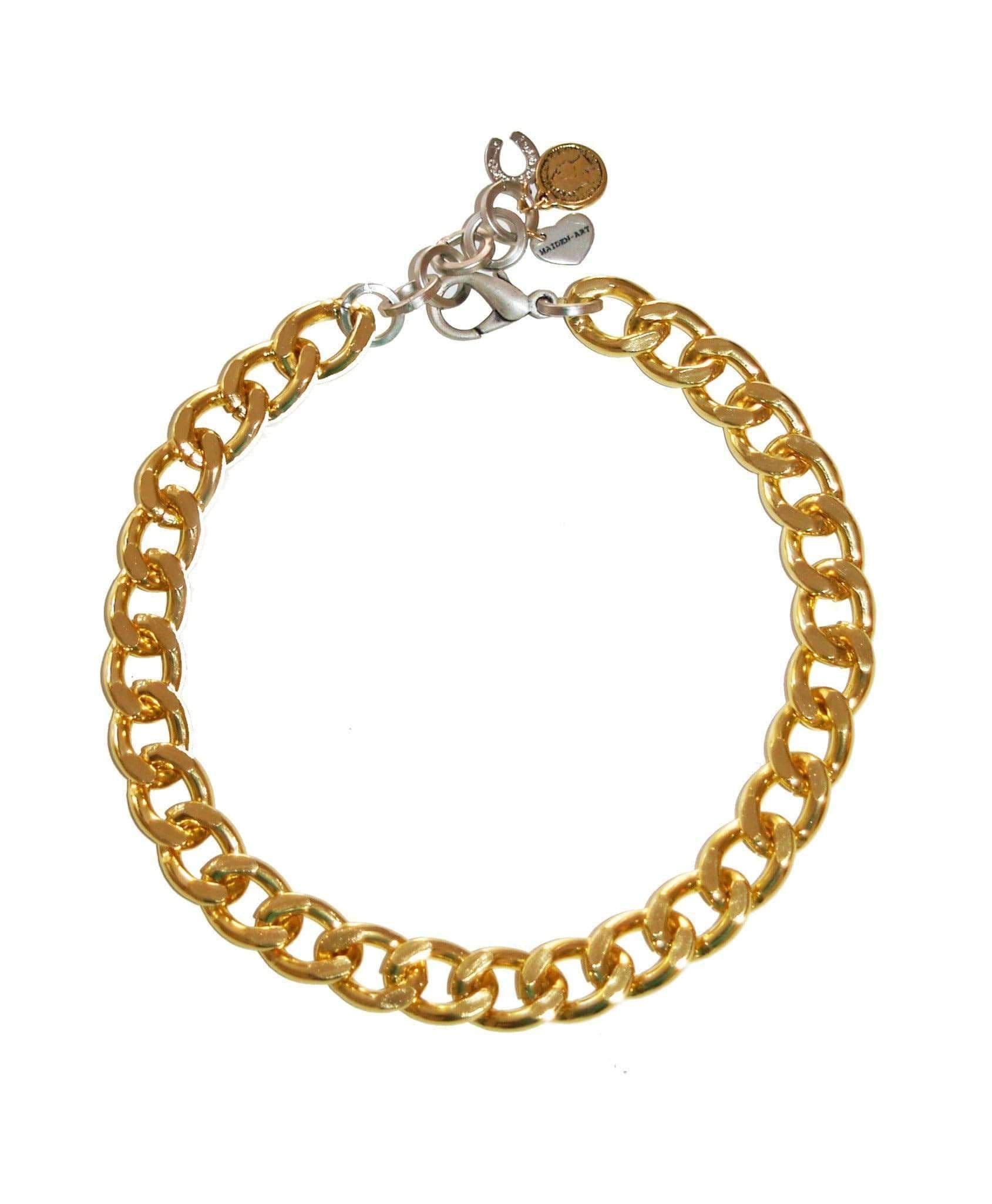 image-Gold chain choker with charms
