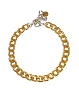 image-Gold chain choker with charms