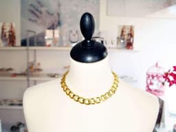 image-Gold chain choker with charms