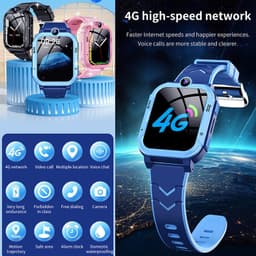 image-4G Android Kids Smartwatch with SIM Card, GPS + WiFi + LBS Tracker,