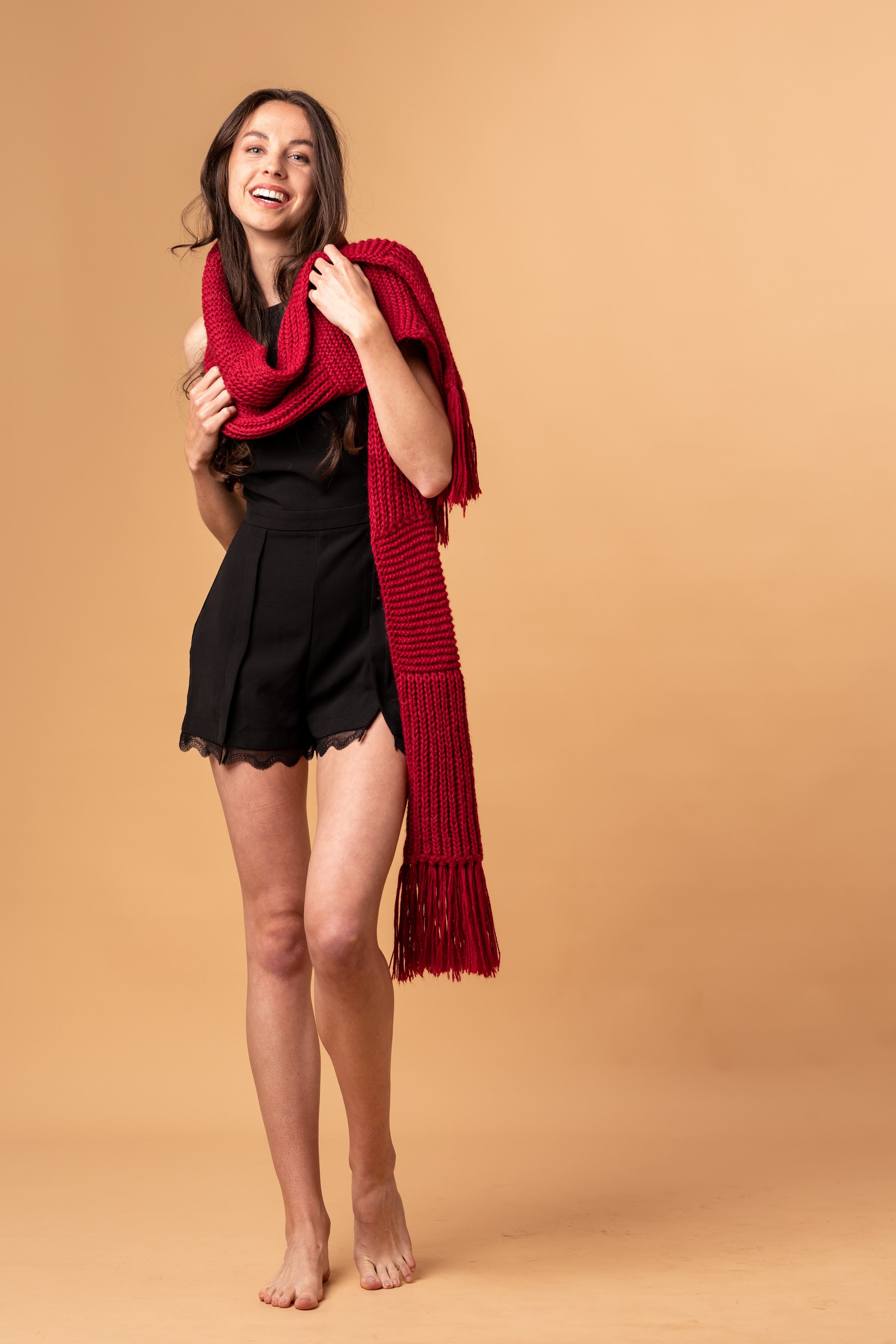 image-Hand-made baby alpaca scarf naturally dyed