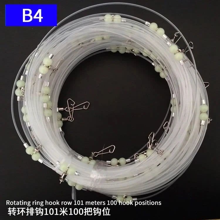 image-PD Fishing Gear Sea Fishing Row Hook Longline Handle Boat Fishing Row Line Bottom Hook Tandem Hook Set