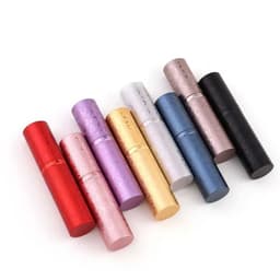 image-Portable Aluminium Oxide Perfume Bottle Empty 10ml Cosmetic Container Rotate Relievo Refillable Perfume Atomizer Bottle Travel
