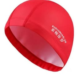 image-Waterproof PU Fabric Swim Cap Swimming Pool Accessories Water Sport Protect Ear Long Hair Bath Hat Plus Size for Men Women Adult