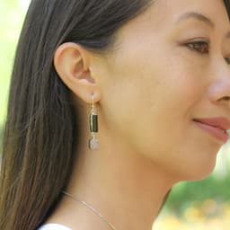 image-Boucles d'oreilles "Amour divin" en Morganite et Argent 925