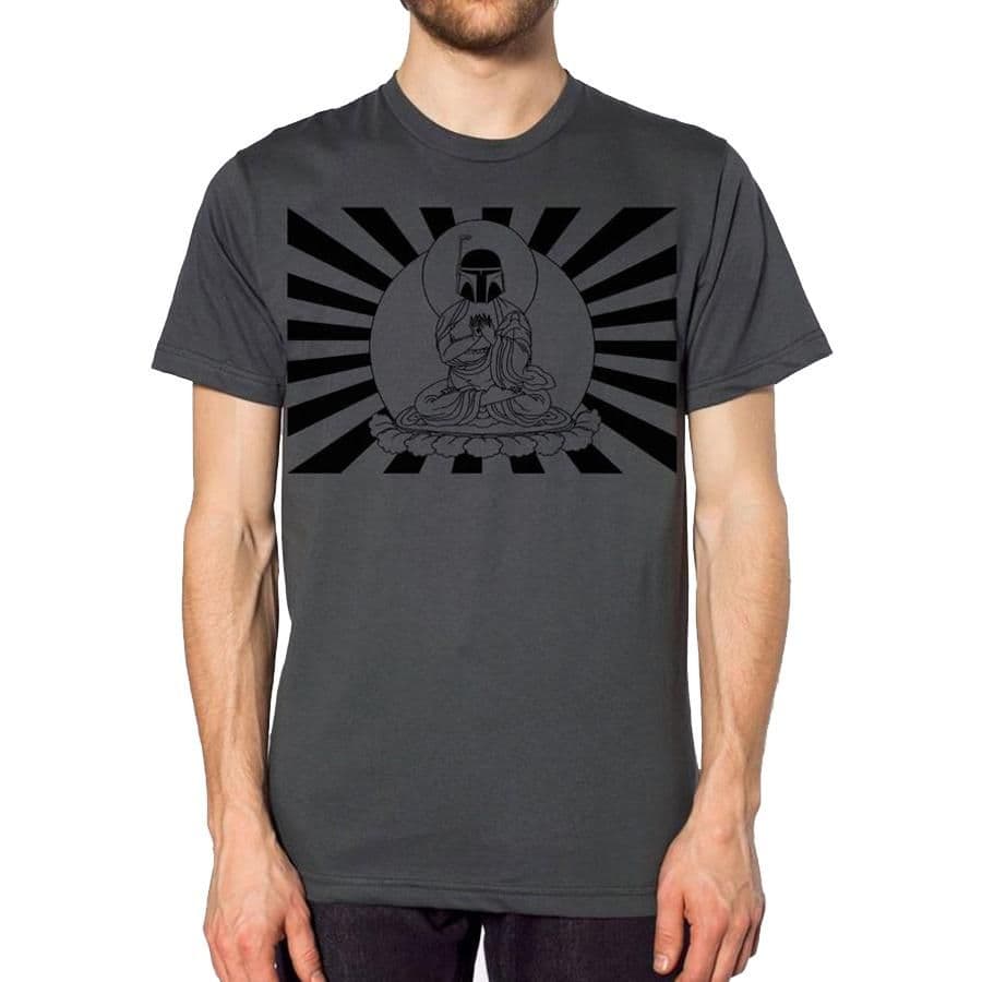 image-Star Wars Boba Fett Buddha Tee - Eco Friendly, USA Printed, Small-XXL