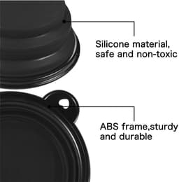 image-5" Portable and Foldable Small Dog Bowl-Black (5 Pieces)