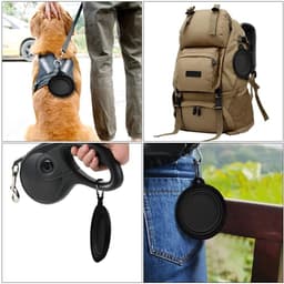 image-5" Portable and Foldable Small Dog Bowl-Black (5 Pieces)