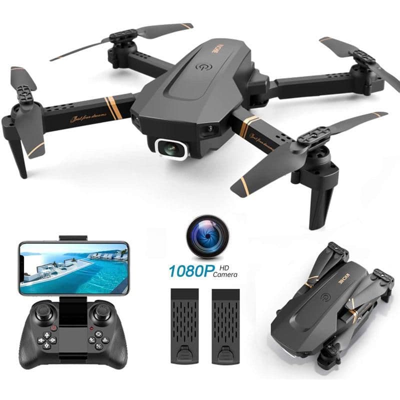image-4DRC Foldable Drone with 1080p HD Camera for Adults and Kids