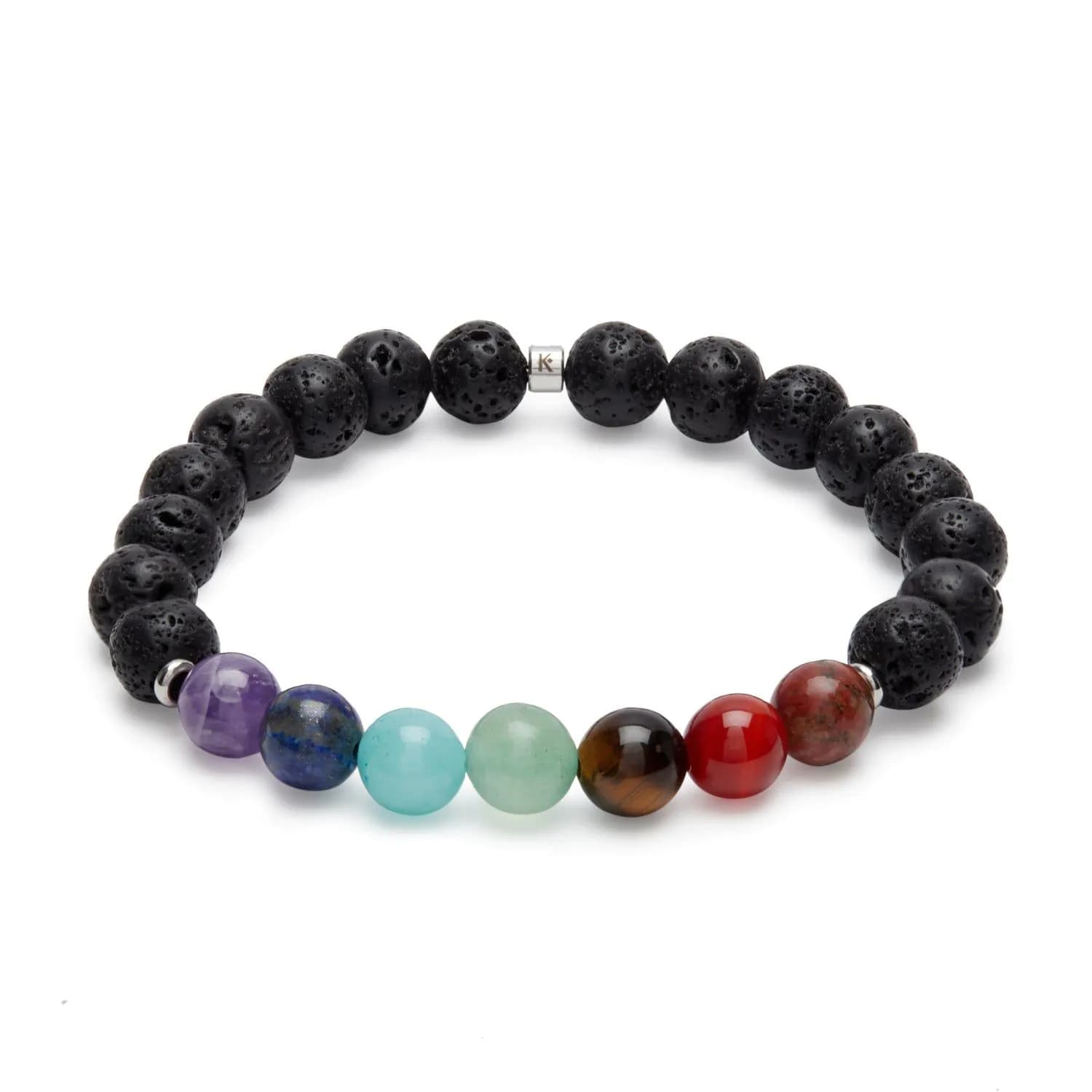 image-Bracelet "Guérison des 7 chakras" en Pierres de Lave