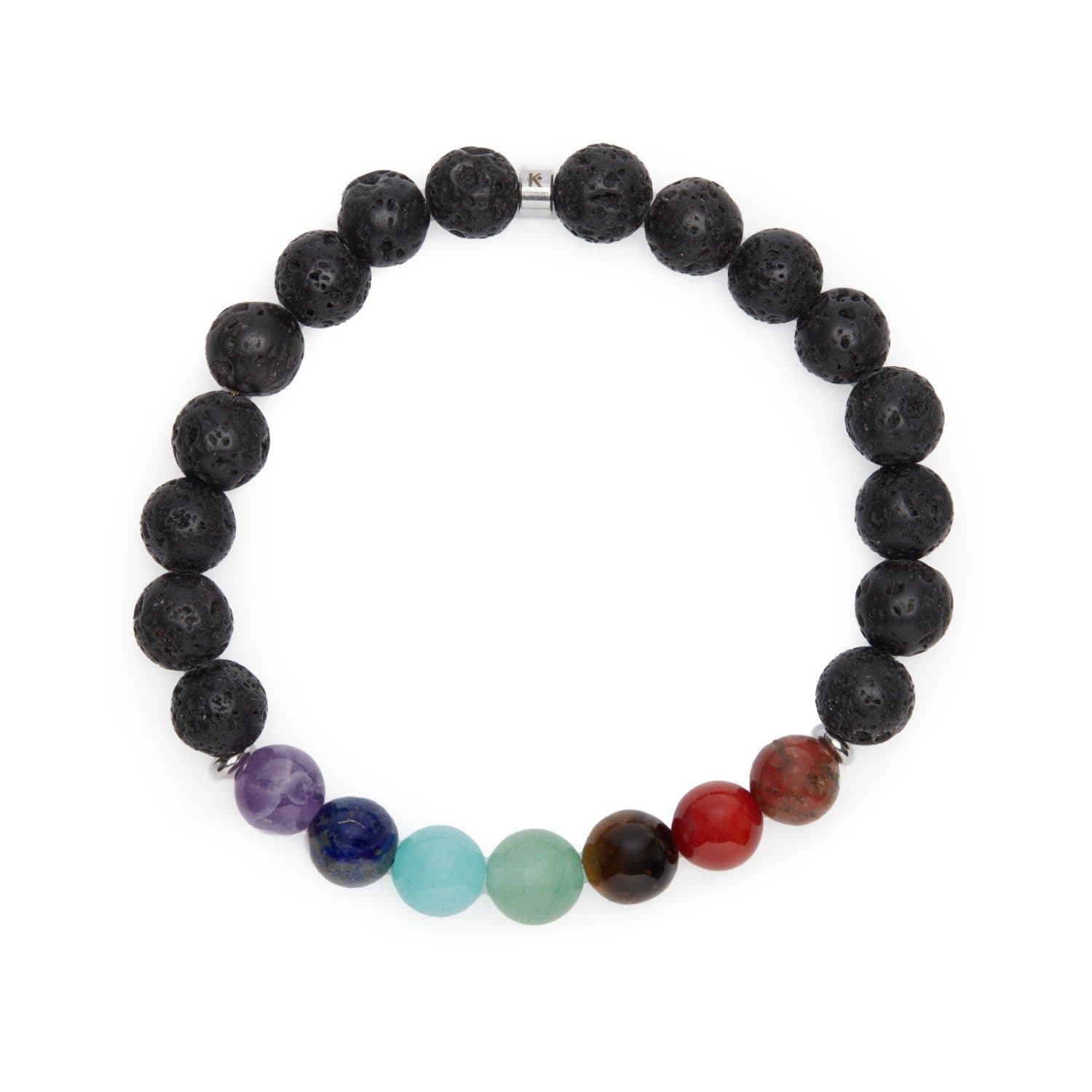 image-Bracelet "Guérison des 7 chakras" en Pierres de Lave