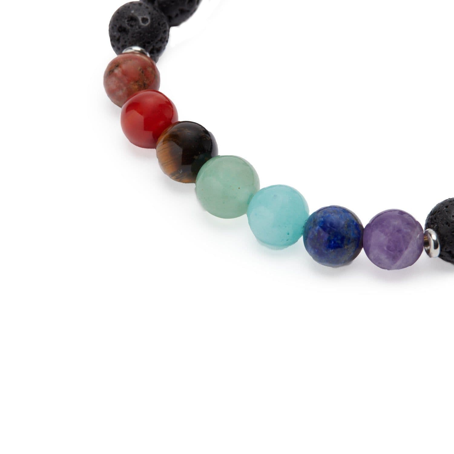 image-Bracelet "Guérison des 7 chakras" en Pierres de Lave