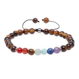 image-Bracelet 7 Chakras "Confiance en Soi" en Oeil de Tigre