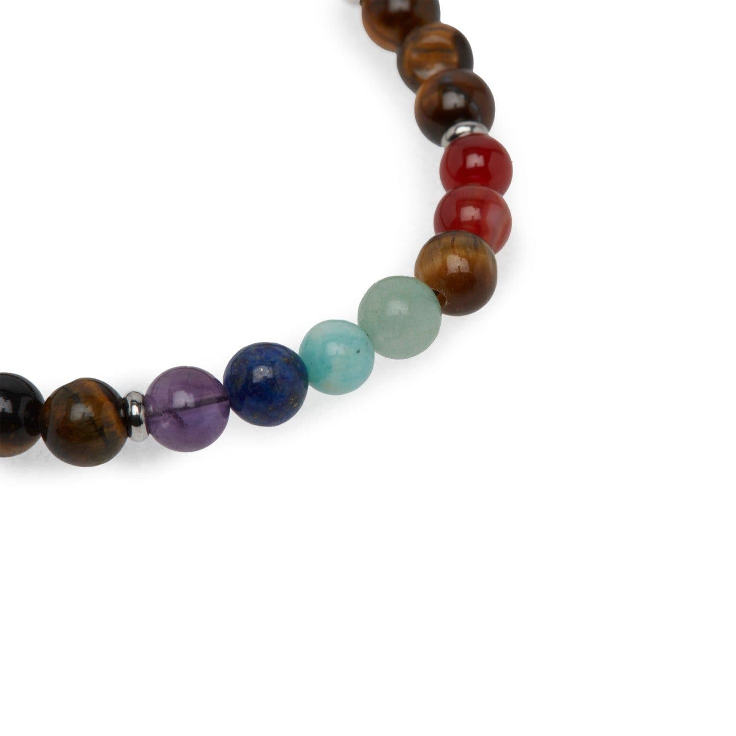 image-Bracelet 7 Chakras "Confiance en Soi" en Oeil de Tigre