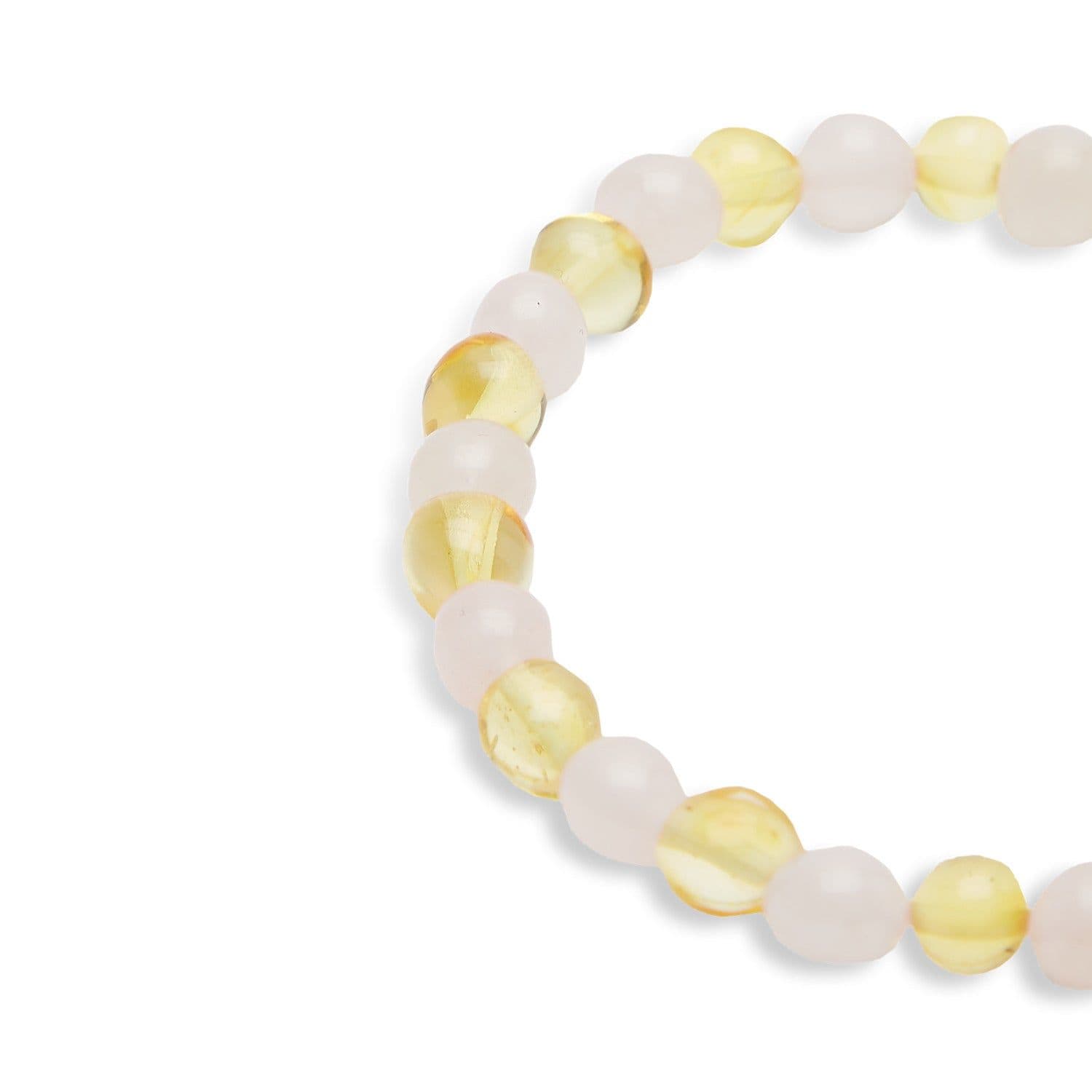 image-Bracelet “Lueur du Coeur” en Quartz Rose et Ambre