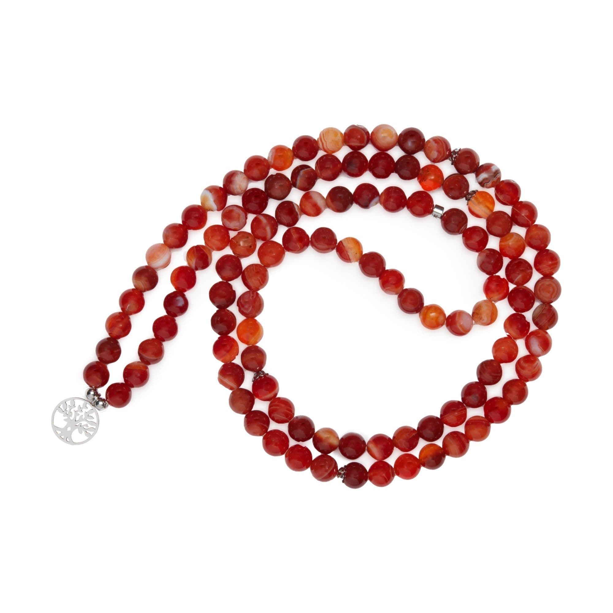 image-Bracelet Mala "Sensualité" de 108 perles en Cornaline