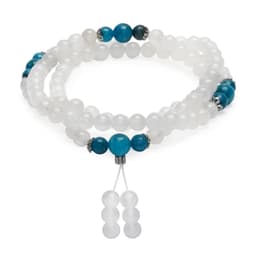 image-Bracelet Mala "Guan Yin" en Pierre de Lune et Apatite Bleue