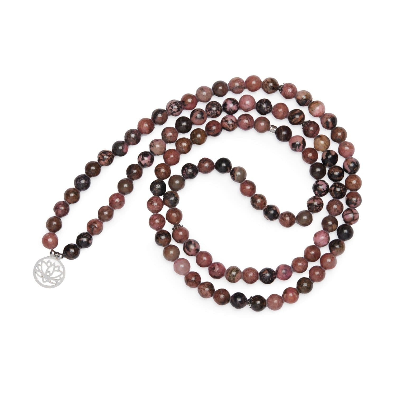 image-Bracelet Mala "Maîtrise des Emotions" de 108 perles en Rhodonite
