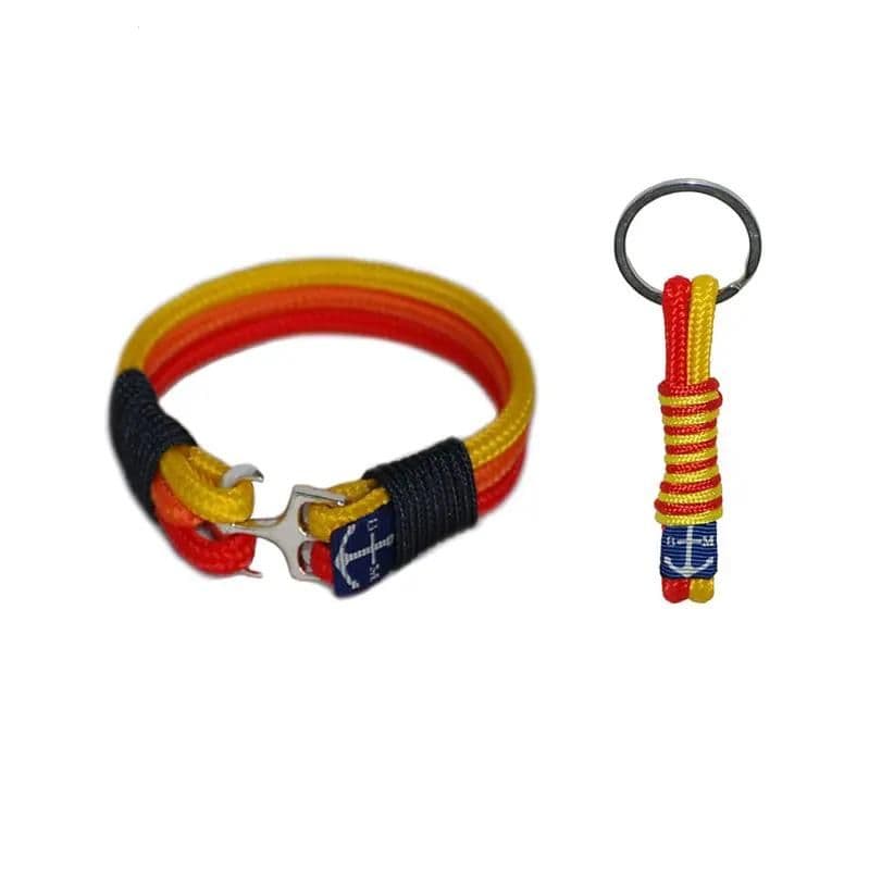 image-Rainbow Nautical Bracelet and Keychain
