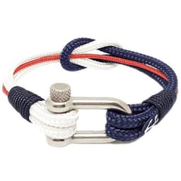 image-White, Blue, Red and Black Nautical Bracelet