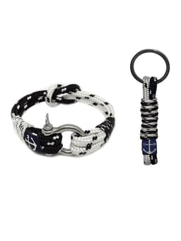 image-Ciarra Dotted Nautical Bracelet and Keychain
