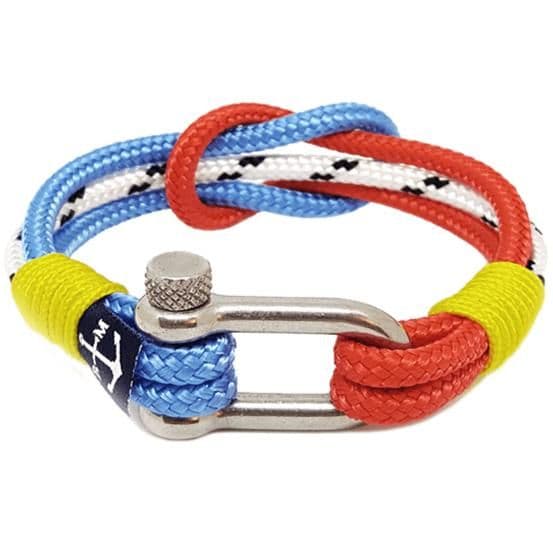 image-Yellow, Red, Blue, White Nautical Bracelet