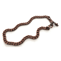 image-Silver skull and chain mens necklace. Mens gift, Gift for Men.