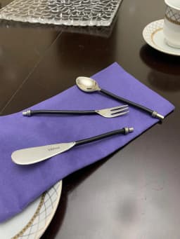 image-Vibhsa Black Silverware 18 Pc's Breakfast Set (Service for 6)