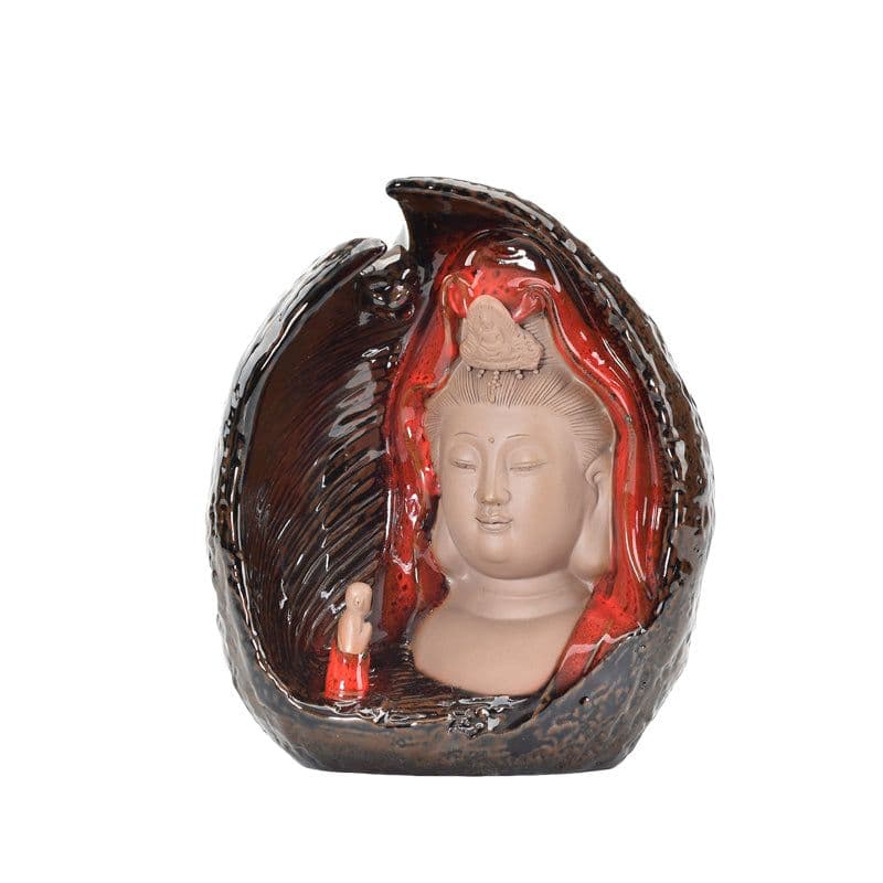 image-Brûleur d'encens en céramique "Compassion de la Guan Yin"