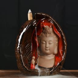 image-Brûleur d'encens en céramique "Compassion de la Guan Yin"