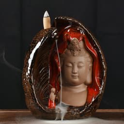 image-Brûleur d'encens en céramique "Compassion de la Guan Yin"