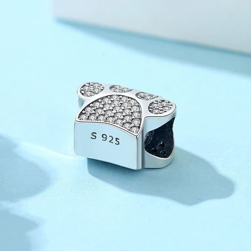 image-Original 925 Sterling Silver Charms Love Pets Dog Cat Paw Print Pendant Beads Fit Brand Bracelets Necklaces Women DIY Jewelry
