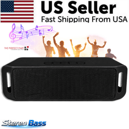 image-Bluetooth Speaker Wireless Waterproof Outdoor Stereo Bass USB/TF/FM