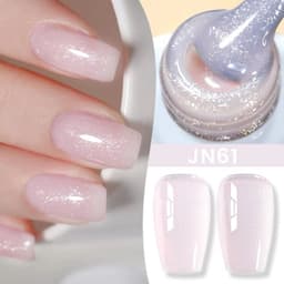image-BORN PRETTY Milky White Jelly Nude Gel Nail Polish 10ml White Translucent Soak Off Gel Vernis Semi Permanent Need UV Light Cure