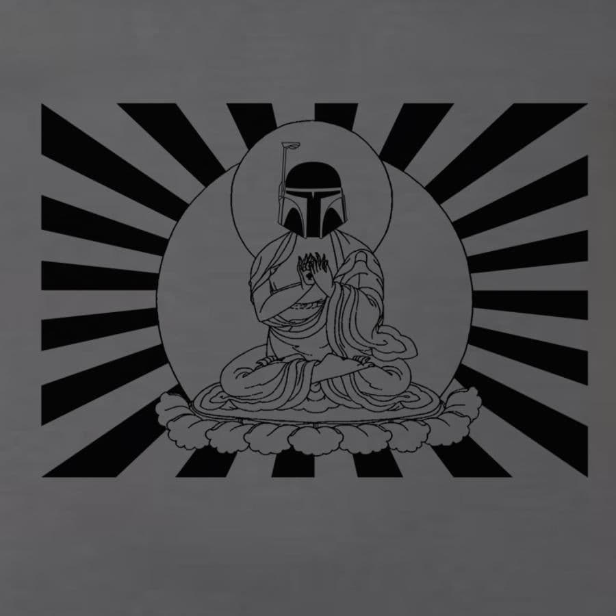 image-Star Wars Boba Fett Buddha Tee - Eco Friendly, USA Printed, Small-XXL