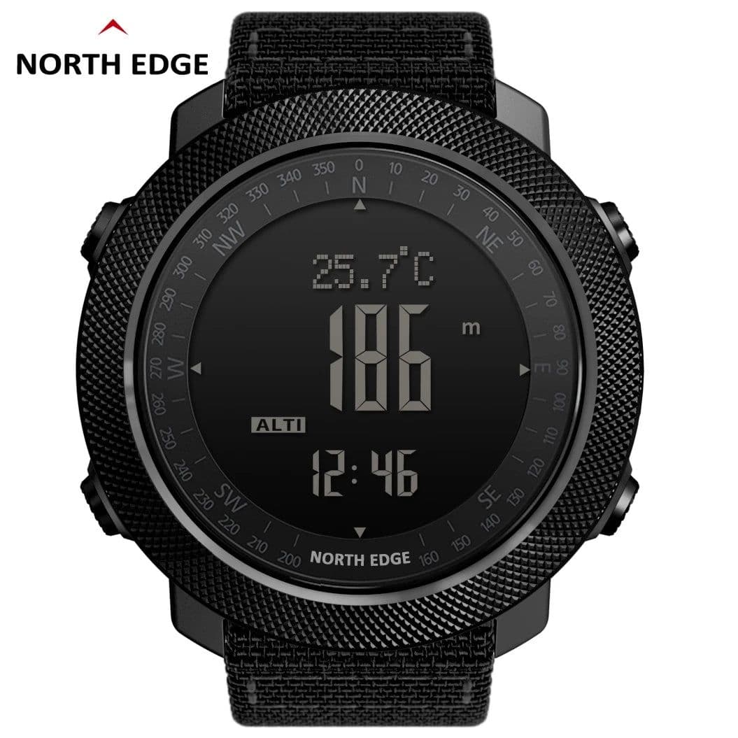 image-NORTH EDGE Men's sport Digital watch Hours Running Swimming Military Army watches Altimeter Barometer Compass waterproof 50m