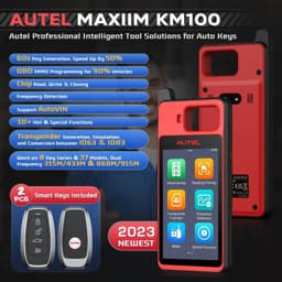 image-Autel MaxiIM KM100 Key Fob Programming Immobilizer Tool 2PCS Autel IKEY for 60s Key Generation OBD IMMO Key Learning on 99% Car