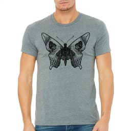 image-Butterfly Skull Men's T-Shirt - Eco-Friendly Print USA - Sizes S-XXL