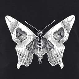 image-Butterfly Skull Men's T-Shirt - Eco-Friendly Print USA - Sizes S-XXL