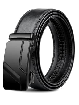 image-Men's High-Quality Belt 110cm 120cm 130cm Luxury Belt, Black Men's Automatic Buckle Jeans Men's Belt Suit Belt