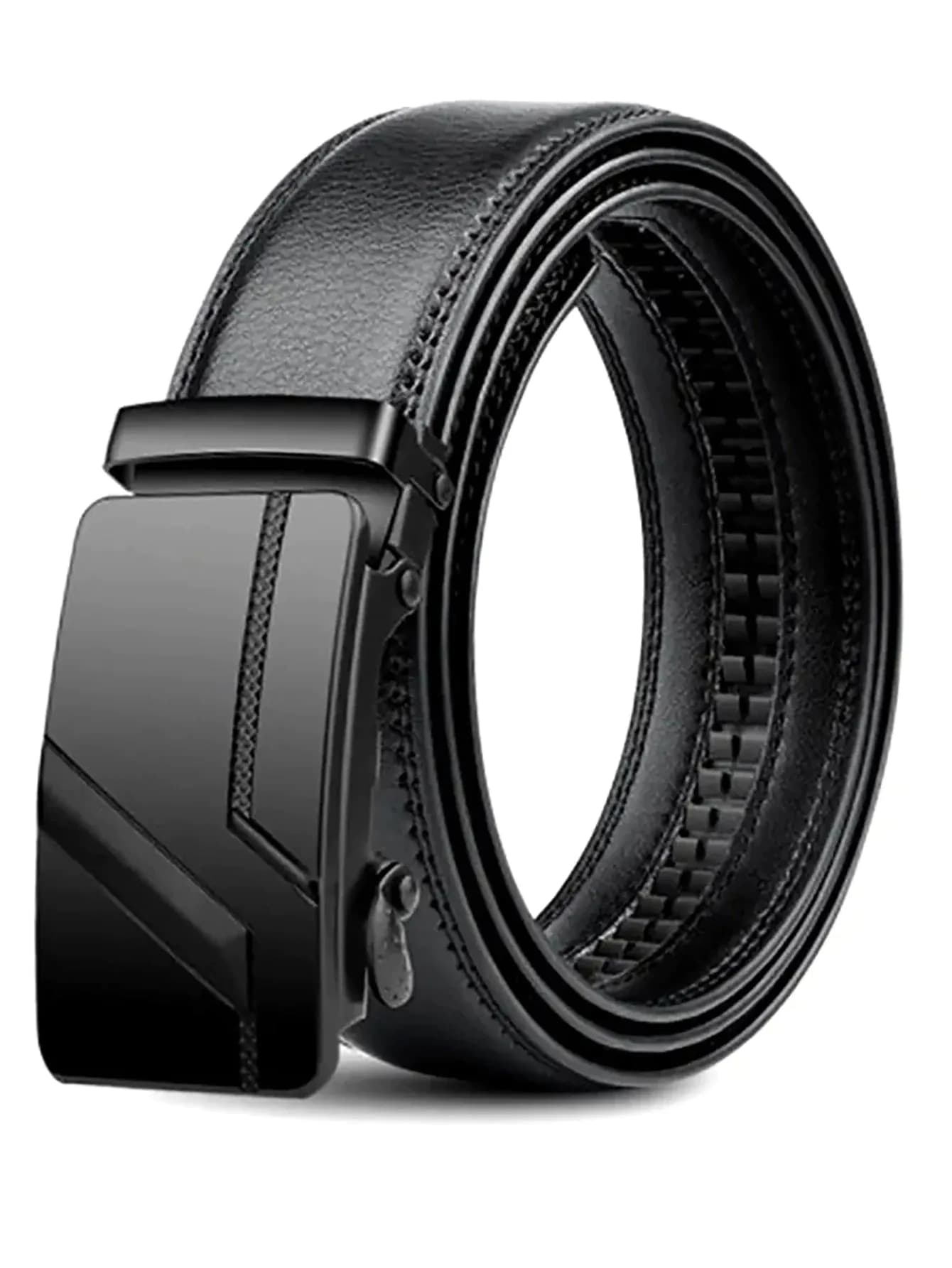image-Men's High-Quality Belt 110cm 120cm 130cm Luxury Belt, Black Men's Automatic Buckle Jeans Men's Belt Suit Belt