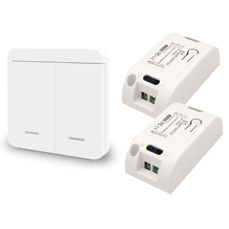 image-Diese 433Mhz wireless Wall Switch rf 86 wall panel transmitter Safety Switch and AC 110V 220V relay interruptor for Light Lamp
