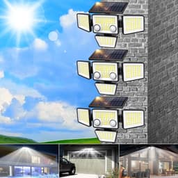 image-Solar Outdoor Lights - 3000LM 188 LED Motion Sensor Lights Solar Flood Security Lights for Backyard Yard Patio