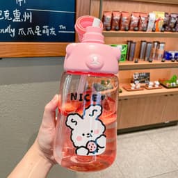 image-Summer Super Cute Water Cup Straw Cup Student Water Bottle Portable