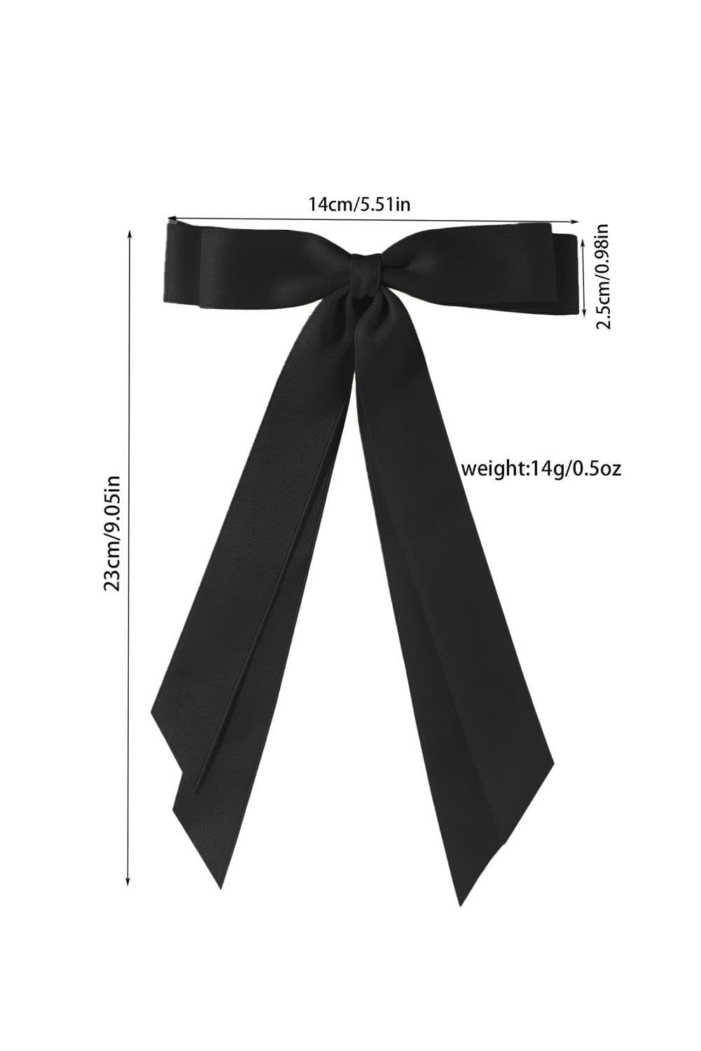 image-Black Alligator Hair Clip with Double Bow Knot - Elegant & Durable