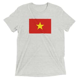image-Drapeau du Viêt Nam - T-shirt unisexe triblend-ras du cou